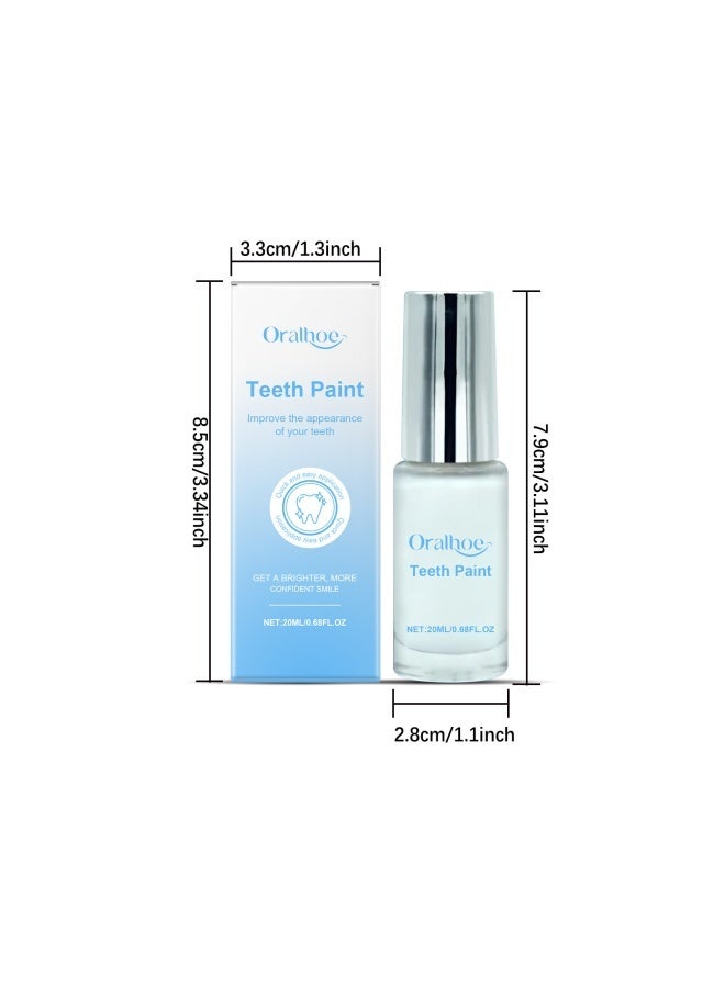 ORALHOE White Tooth Paint,Instant Teeth Whitening Paint,No Streak,Safe,Long Last Tooth Makeup - Image 2
